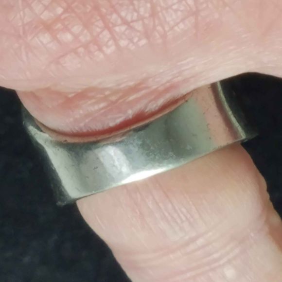 NWT! Mens Chuns Crisscross Lattice Silver Tone Ring Size 8 Band Gothic Linked - Picture 6 of 7